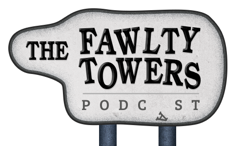 fawlty towers podcast logo